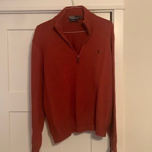 Polo by Ralph Lauren 1/4 Zip Sweater Burnt Orange